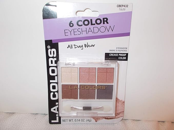 L.A. Colors 6 Color Eyeshadow BEP432 Haute 0.14 oz