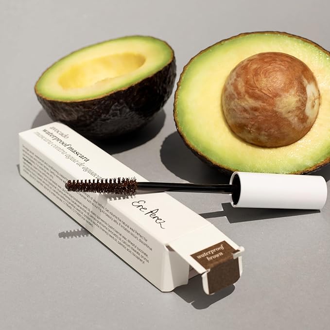 Ere Perez - Avocado Waterproof Brown Mascara + Aloe Gel Lash Eyebrow Mascara BUNDLE | Sensitive Eye Safe, Vegan, Cruelty-Free Clean Beauty