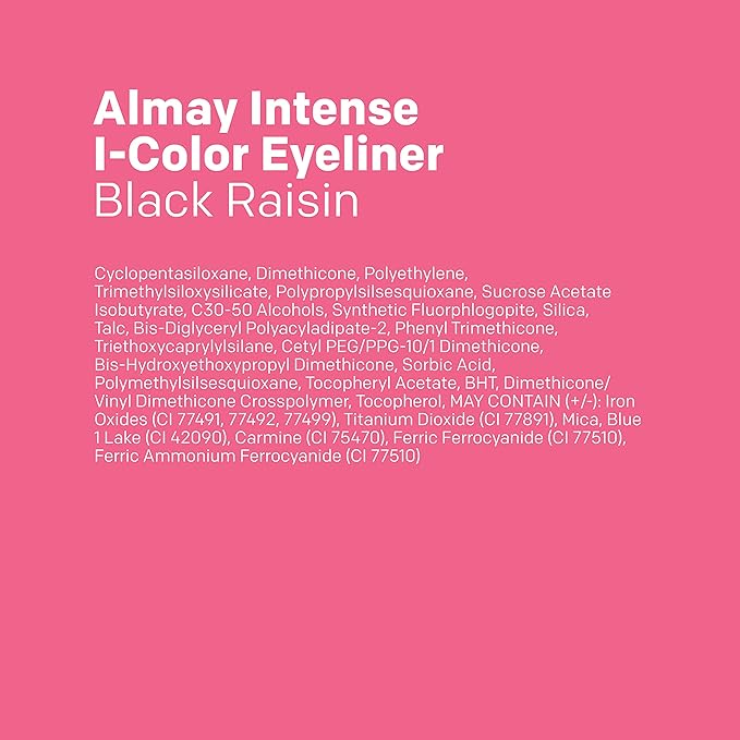 Almay All-Day Eyeliner Pencil, Hypoallergenic, Cruelty-Free, Smudge-Proof, Ophthalmologist Tested, Long Wearing and Water Resistant, 209 Black Raisin, 0.01 oz