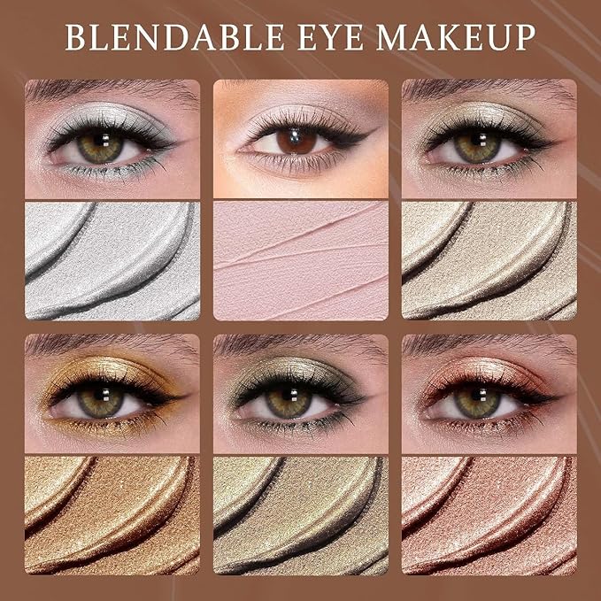 Waterproof Eyeshadow Stick Set,Staying Power Creamy Texture Eyeshadow Stick,Shimmer and Matte,long wear Metallic Shimmer Matte Cream Eye Shadow Eyeliner Brightener Pencil Crayon (Set B)