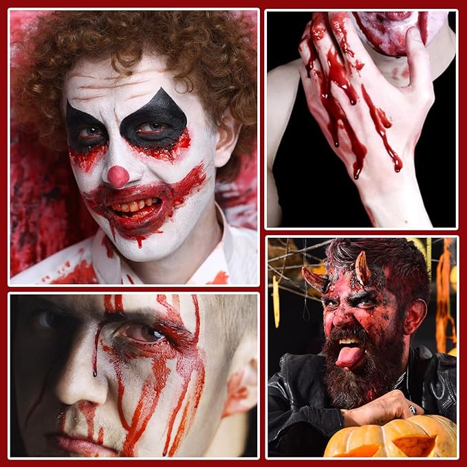 Fake Blood Makeup Spray Fake Blood Washable Suitable for Halloween Blood Sfx Makeup Zombie Vampire Makeup, Clothes and Monsters Vampire Zombie Clown Costume Cosplay Makeup Blood Splash