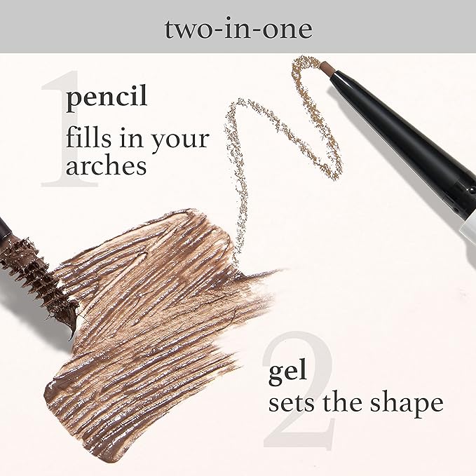 Julep Brow 101 Sculpting Pencil & Tinted Brow Gel Set - Dual-Ended Eyebrow Tool with Brush and Precision Tip - Long-Lasting, Waterproof Formula for Perfectly Defined and Tinted Brows -Dark Brown