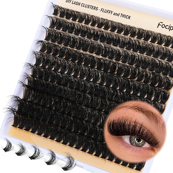DIY Lash Clusters Full Volume Eyelash Extension 10-18MIX D Curly Individual Lash Clusters 90D Individual Lashes Extensions Clusters Lashes DIY Lash for Beginners by Focipeysa
