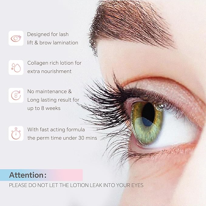 2023 Upgraded Eyelash Lift Kit,Eyelash Perm Kit,Eyelash Perm Professional Curling Extension Set,Semi-Permanent Perming Wave Suitable For Salon and Home Use