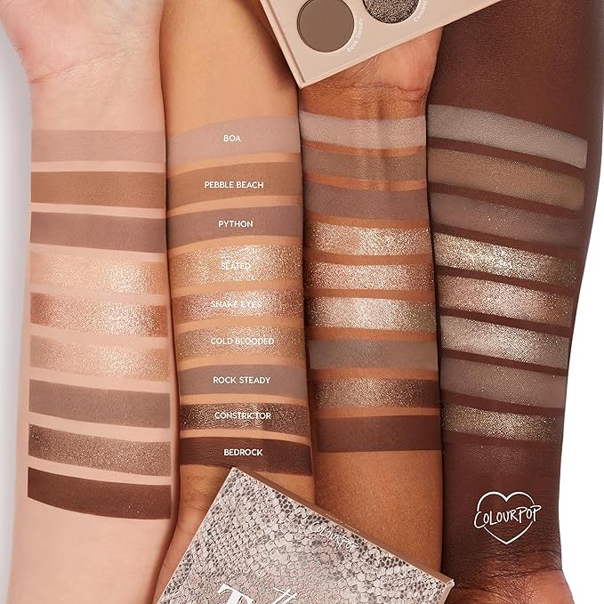 Colourpop Eyes Bundle - Neutrals - Metallic & Matte - Includes Shadow Palette, Super Shock Shadow & Creme Gel Liner (3 count)