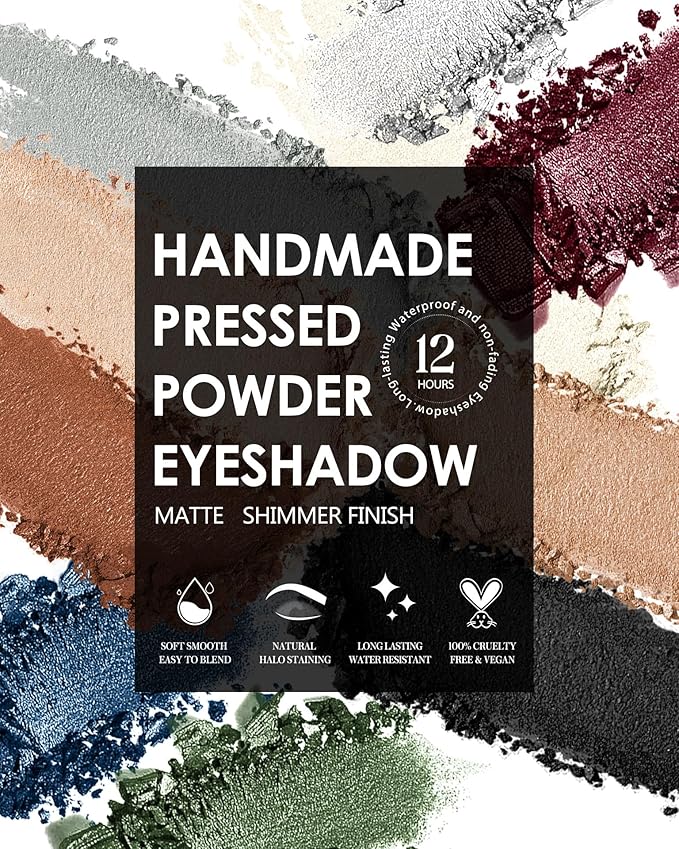 Single Purple Eyeshadow Matte Handmade Pressed Eyeshadow Powder Palette Long Lasting With No Creasing High Pigmented Intense Color Purple Eye Shadow (Lavender)