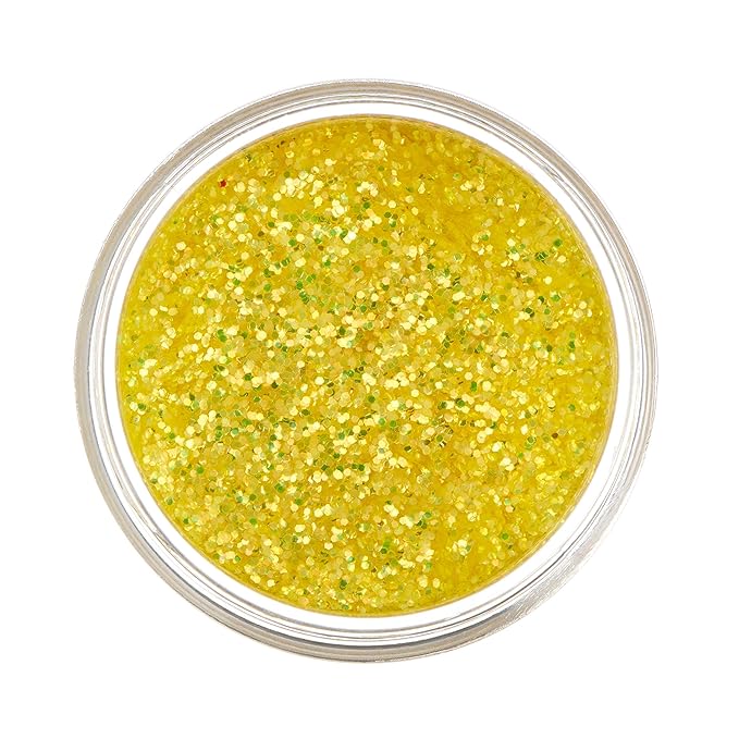 Holographic Glitter Shakers by Moon Glitter – 100% Cosmetic Glitter for Face, Body, Nails, Hair and Lips - 0.17oz - Yellow