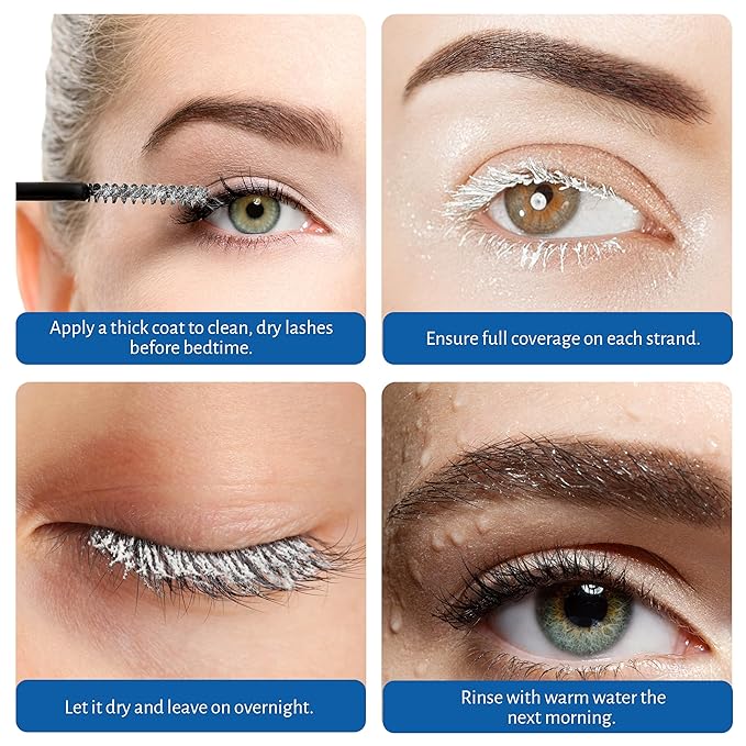 COELA's Overnight Lash Conditioning Mask with Castor Oil, Vitamin B7, Vitamin B5, Algae Extract | Dermatologist Approved, Naturally Derived Ingredients, Vegan | Dry Down Technology