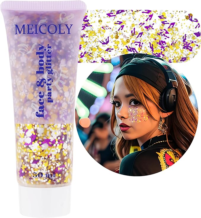OnePearl glitter face paint for festivals image for beauty-focused consumers