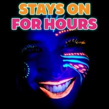 Kraze FX Dome Stroke - Royal Sunset (25 gm), Water Activated, Professional UV Glow Blacklight Reactive Face and Body Painting Rainbow Cakes, Hypoallergenic, Safe, 1-Stroke Split Cake