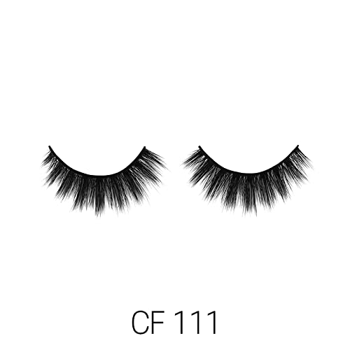 LAFLARE 3D CASHMERE Eyelashes, Natural Look, FRESH, GLAM, WISPY, HOT, Fluffy, Soft, Reusable, Luxurious Handmade Strips False Lashes - 3 PACKS SPECIAL BUNDLE CF (CF111, 3)