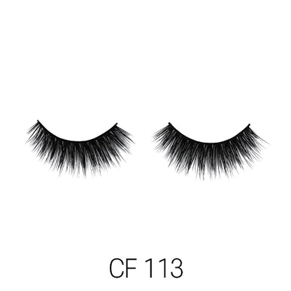 LAFLARE 3D CASHMERE Eyelashes, Natural Look, FRESH, GLAM, WISPY, HOT, Fluffy, Soft, Reusable, Luxurious Handmade Strips False Lashes - 3 PACKS SPECIAL BUNDLE CF (CF113, 3)