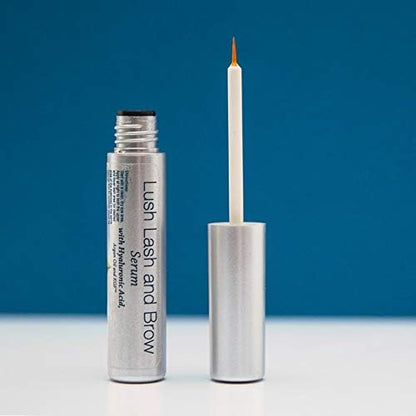 Lash & Brow Serum by Hyalogic - Eyelash and Brow Growth Serum Enriched w/Hyaluronic Acid, Argan Oil & KGF: Hypoallergenic Formula | Cruelty & Paraben-Free .17 fl. oz.(5ml)