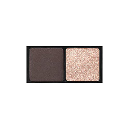 ANNA SUI - Eye Color Compact - Two-Tone Eye Shadow Fillers for Eyeshadow Palette - Brown and Pearl Beige Light Orange Long-Lasting Eye Makeup - 03 Bitter Chocolate x Sugar - 0.05 oz.