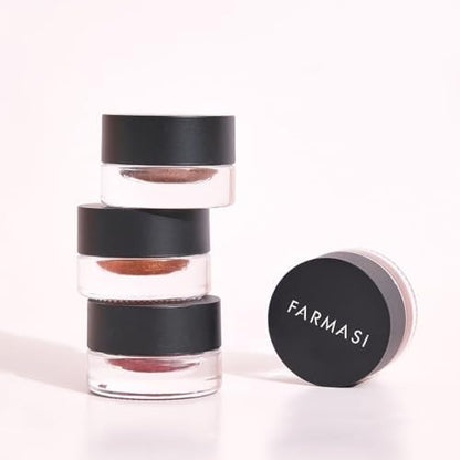 FARMASi Long Lasting Creamy Eyeshadow, Eye Makeup With Crease- Resistant Ingredients, Ultra Pigmented in Matte, Shimmer and Waterproof Finishes, 0.1 fl. oz / 3 ml (Champagne)