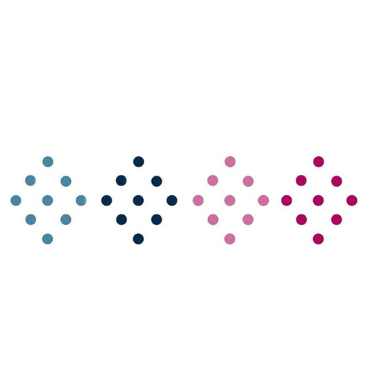 INDIAN C-A-R || Multicolor | Turquoise, Dark Blue, Pink and Hot Pink Beautiful Round Plain Bindis