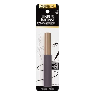 L'Oreal Paris Lineur Intense Brush Tip Liquid Eyeliner, 710 Black (Pack of 2)