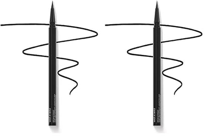 wet n wild Breakup Proof Liquid Eyeliner - Ultra-Fine Brush, Waterproof, Long-Lasting - Cruelty-Free & Vegan - Ultra Black (Pack of 2)