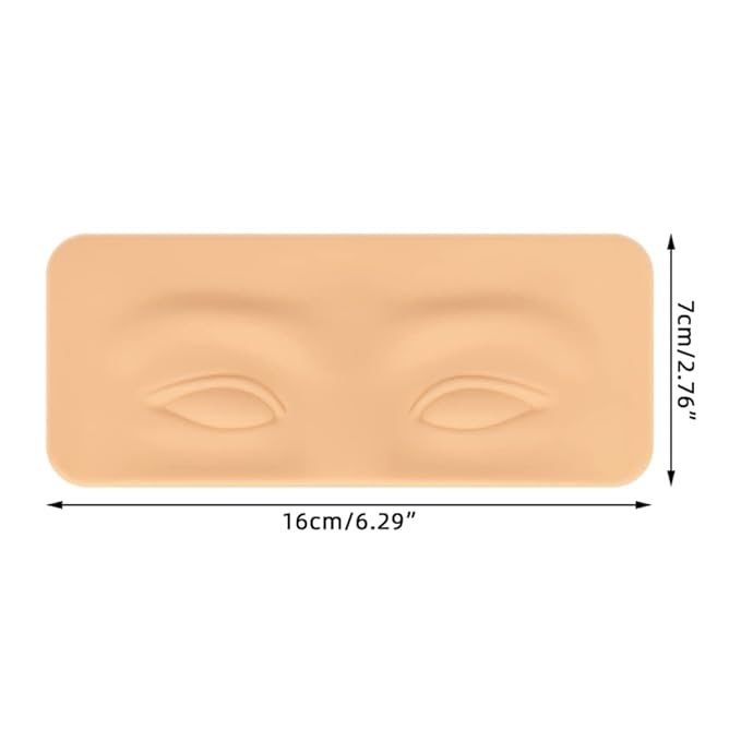 Silicone Eyebrow Tattoo Practice Skin 2Pcs Microblading Fake Makeup Skin Sheets Eyebrow Model Eyeliner Tattoos Latex Skin for Beginners