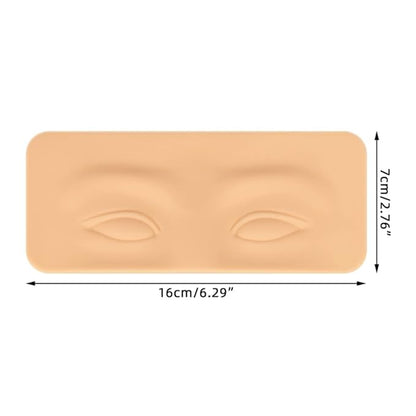 Silicone Eyebrow Tattoo Practice Skin 2Pcs Microblading Fake Makeup Skin Sheets Eyebrow Model Eyeliner Tattoos Latex Skin for Beginners