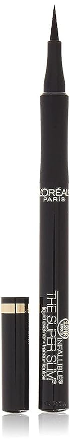 L'Oreal Paris Voluminous Mascara 0.26 Fl Oz and Infallible Super Slim Liquid Eyeliner Pack of 1