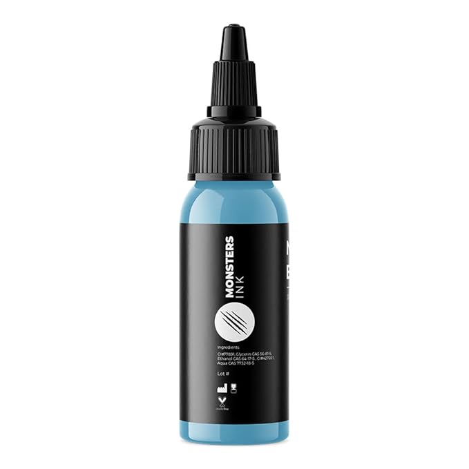 Tattoo Nebula Blue Tattoo Ink, Light Pastel Blue Tattoo Ink (Nebula Blue, 1oz)