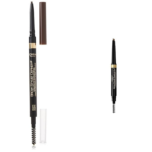 L'Oreal Paris Brow Stylist Definer & Shape & Fill Waterproof Eyebrow Pencil, Brunette