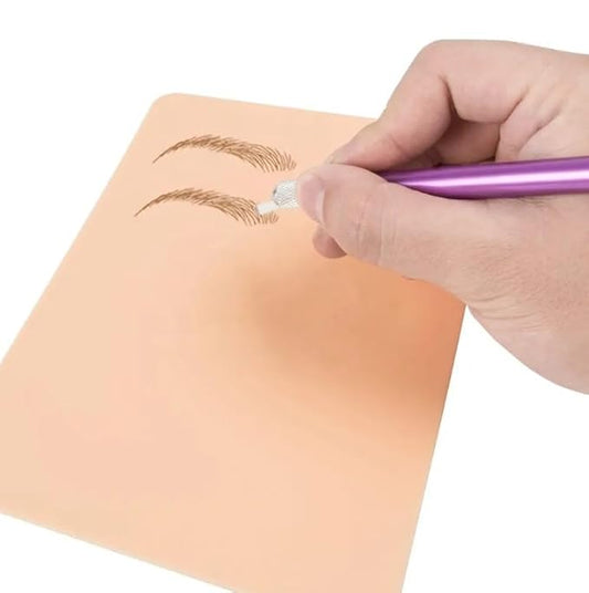 Microblading Practice Skin - 7.8in x 11.5in - Pack of 10 Tattoo Practice Skins - Blank Fake Skin for Tattoo & Microblading Training