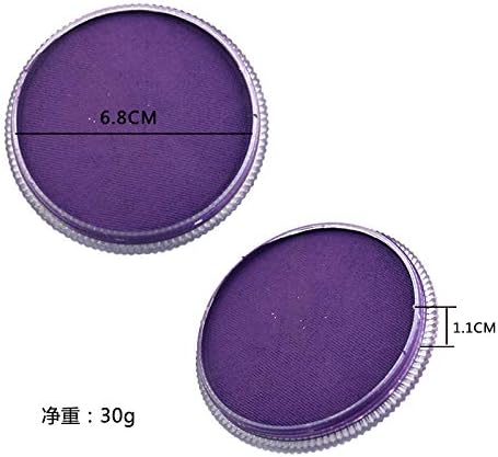 OPHIR Face Painting-30g Face Paint Body Paint Kit Basic Color Pigments for Halloween Stage Makeup Adults & Children Kids, Water Base, Easy to Clean (Purple)