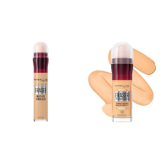 Maybelline Instant Age Rewind Concealer 122 & Foundation 130 with SPF 20 Moisturizing ProVitamin B5 1 Count
