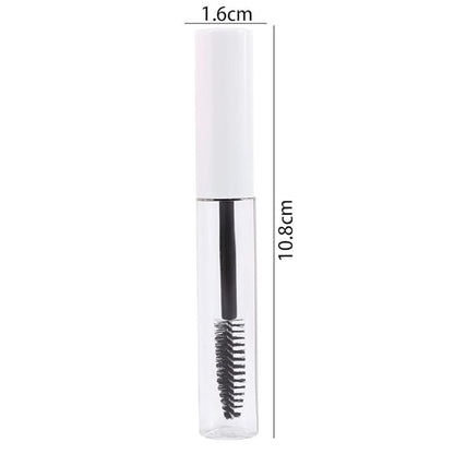6pcs 10ml Empty Eyelash Cream Container,Mascara Tube with Rubber Inserts,DIY Mascara Tube Sample Vials with Cap,Plastic Travel Refillable Bottles