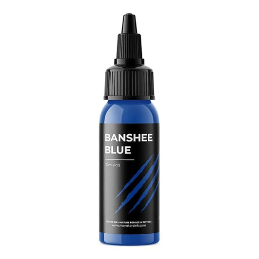 Blue Tattoo Ink by Monsters Ink Tattoo Ink, Banshee Blue 1oz