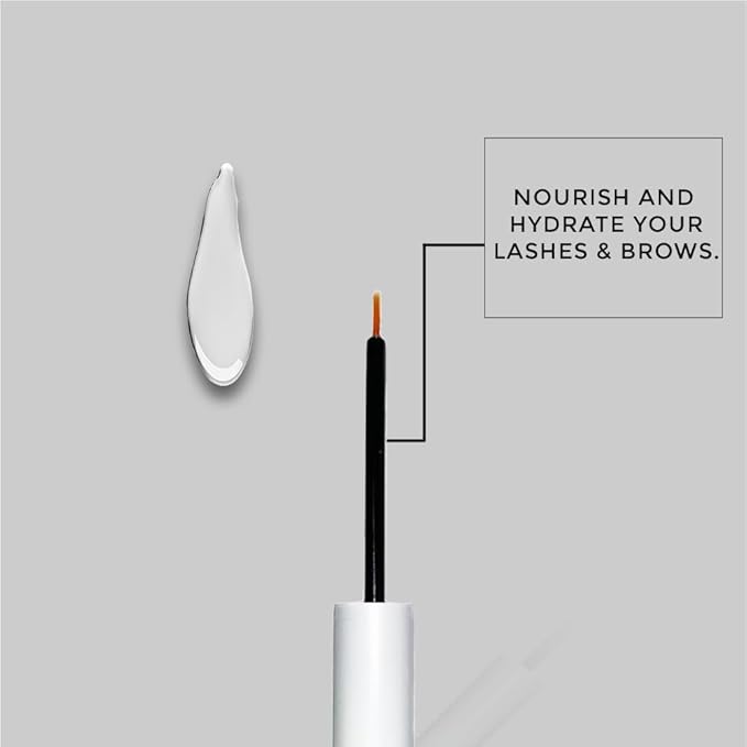 Eyelash Growth Serum - Instant Lash serum for eyelash growth with Hyaluronic Acid - 100% Natural Dermatologist Tested and Approved Eyelash Enhancer - Eyebrow serum to grow brows thicker - (5ml)