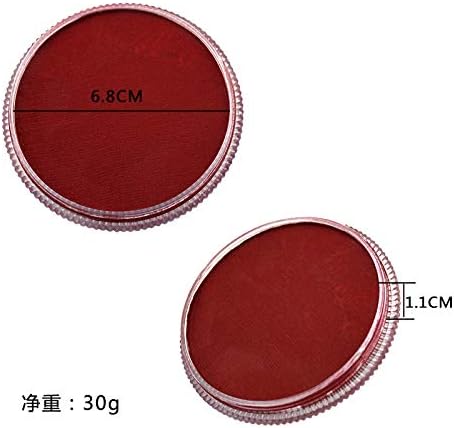 OPHIR Face Painting-30g Face Paint Body Paint Kit Basic Color Pigments for Halloween Stage Makeup Adults & Children Kids, Water Base, Easy to Clean (Red)