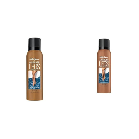 Sally Hansen Airbrush Legs Leg Spray-On Makeup Deep Glow and Tan Glow 4.4 Oz Each
