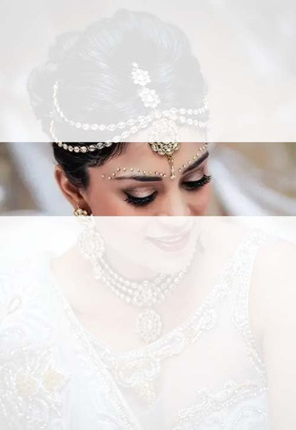 Bindi Premium Collection Multicolor White Stones Medium Size Round Bindis for Womens and Girls 5MM-Ananaya-7 Bindi (Pack of 2)
