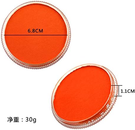 OPHIR Face Painting-30g Face Paint Body Paint Kit Basic Color Pigments for Halloween Stage Makeup Adults & Children Kids, Water Base, Easy to Clean (Orange)