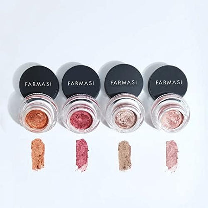 FARMASi Long Lasting Creamy Eyeshadow, Eye Makeup With Crease- Resistant Ingredients, Ultra Pigmented in Matte, Shimmer and Waterproof Finishes, 0.1 fl. oz / 3 ml (Foil Purple)