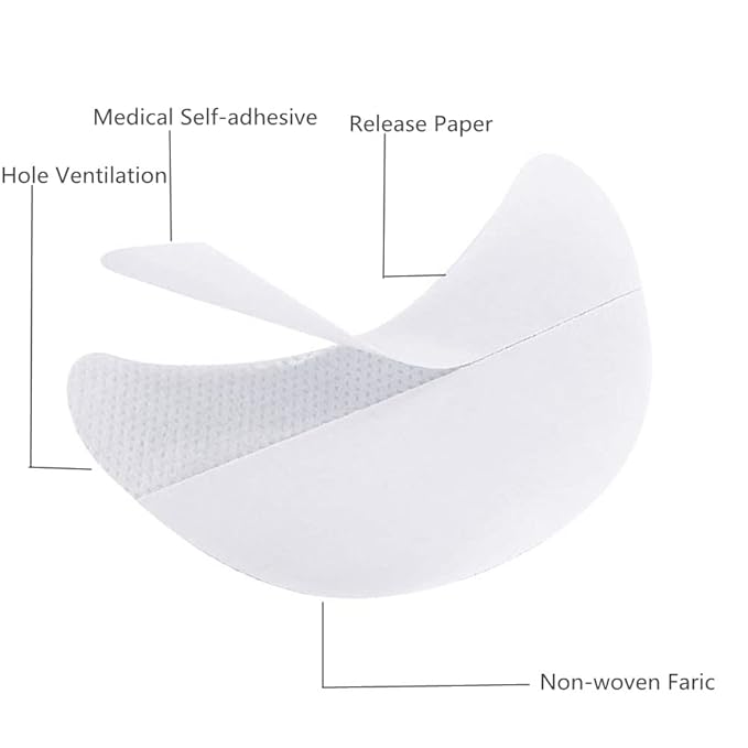 VOWAVO Eyeshadow Shields, 100PCS Eyeliner Stencils Makeup Tape Lash Tape for Eyelash Extensions, Perming, Tinting, Lip Makeup - Lint Free Eyeshadow Tape