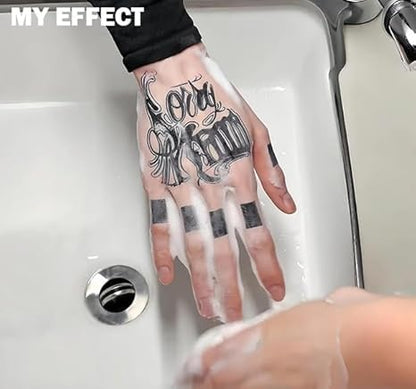 Tattoo Tech, 2 Sheets Extra Large Semi Permanent Tattoo, Temporary Tattoos, Last 1-2 Weeks, Waterproof, Realistic Look, No Adhesive, （henna)318