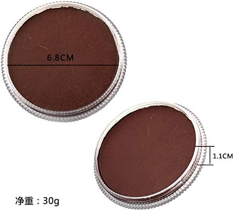 OPHIR Face Painting-30g Face Paint Body Paint Kit Basic Color Pigments for Halloween Stage Makeup Adults & Children Kids, Water Base, Easy to Clean (Coffee Brown)