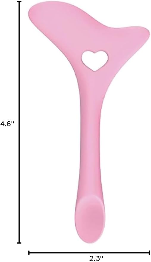 Skone Cosmetics Eyeliner Stencil - Mascara Shield Applicator Guard, Lipstick and Face Cream Application Aid - Easy to Use Multifunctional Eyeliner Aid Stencil Tool Guide for Beginners & Experts - Pink