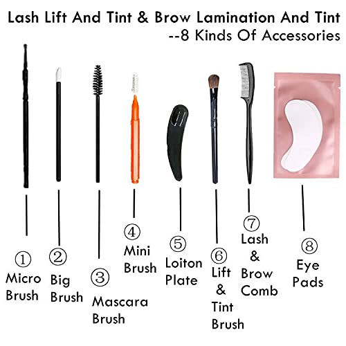 Libeauty Lash Lift And Tint Tools, Lash Lifting supplies, Brow Lamination Tools, DIY Eyelash Lifting Accessories At Home, Full Lash and Brow Brush Kit (Lash And Brow Accessories For Lift and Tint)