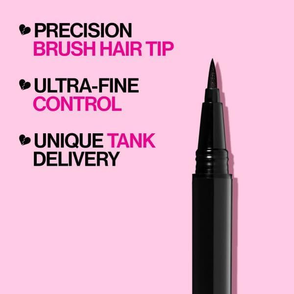 wet n wild Mega Last Breakup Proof Liquid Eyeliner - Ultra-Fine Brush, Waterproof, 16-Hour Long-Lasting Wear - Cruelty-Free & Vegan - Brown