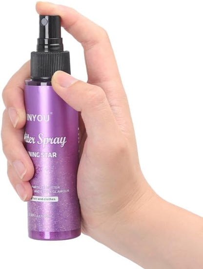 Glitter Spray for Body, Hair & Face - Washable & Non-Toxic, Ideal for Halloween, Parties, Festivals, and DIY Crafts - Quick-Dry, Vegan, and Eco-Friendly 3.38 Fl Oz