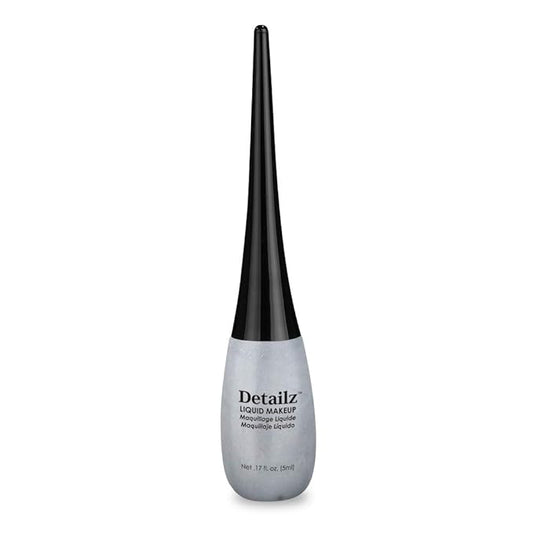 Mehron Makeup Detailz Fine Tip Liquid Makeup | Fine Point Eyeliner| Professional Liquid Face Paint & Eyeliner .17 fl oz (5 ml) (Silver)