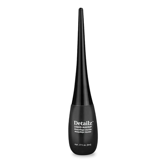 Mehron Makeup Detailz Fine Tip Liquid Makeup | Fine Point Eyeliner| Professional Liquid Face Paint & Eyeliner .17 fl oz (5 ml) (Black)