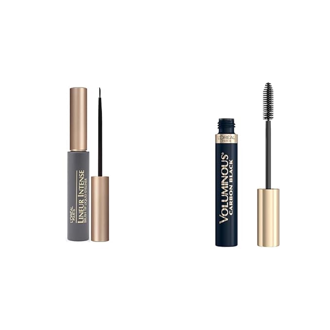 L'Oreal Paris Lineur Intense Eyeliner and Voluminous Original Mascara, 0.24 fl oz and 0.26 fl oz