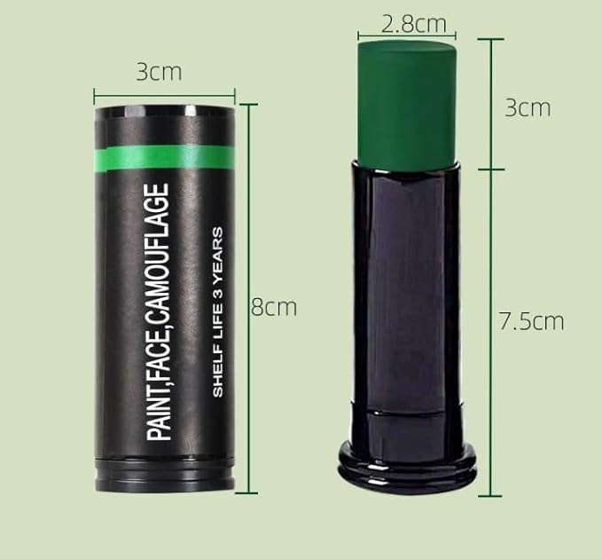 3 Colors Camo Face Paint Eye Black Stick Anti-Sun Portable Camouflage Suit Waterproof Easy Removal Equipment Outdoor Camping Supplies Bulk Baseball/Softball/Football Sport Hunting