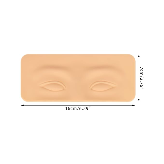 Tattoo Practice Skin for Eyebrows Eyeliner 3D Permanent Makeup Silicone Fake Skin Microblading Supplies for Beginners and Experienced Artists